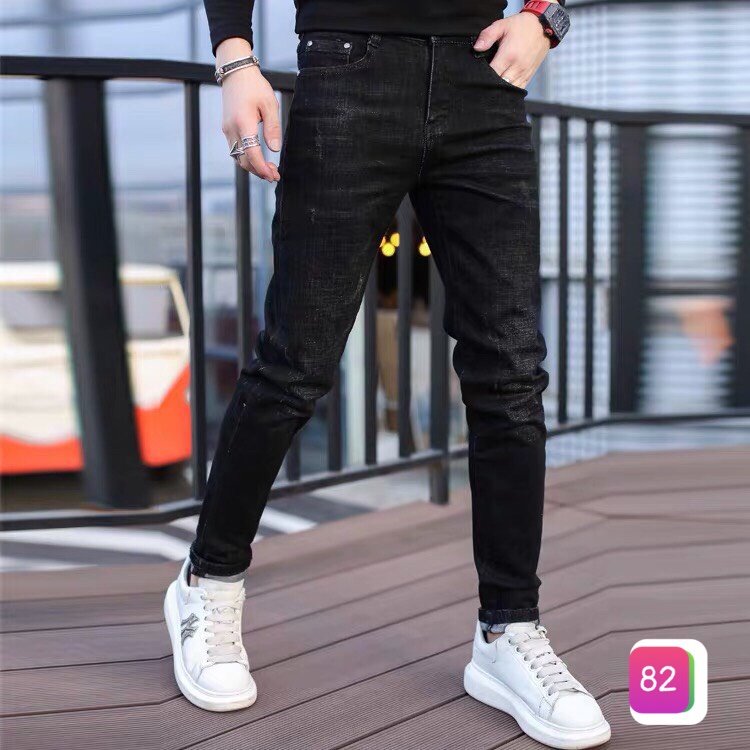 Quần jean nam Rin jogger ống bó cao cấp Chất Bò Co giãn Mẫu Mới Nhất M03