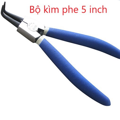 Bộ kìm phanh, Bộ kìm phe thẳng mở trong - mở ngoài 5inch C-mart