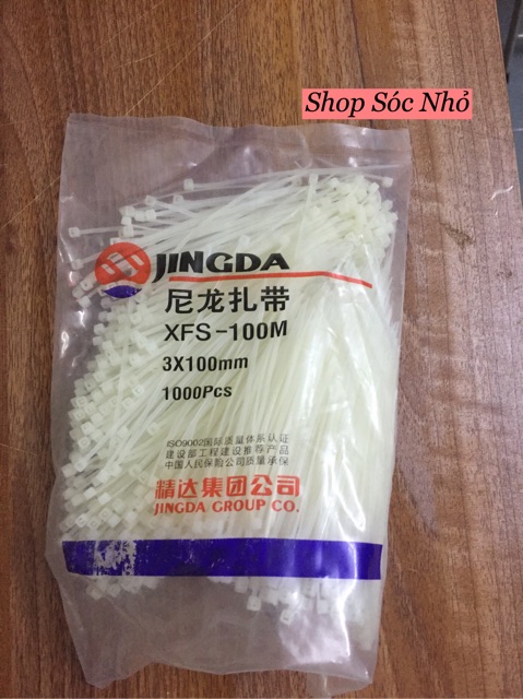 Dây thít nhựa, dây lạt nhựa 10cm 1000c/ túi