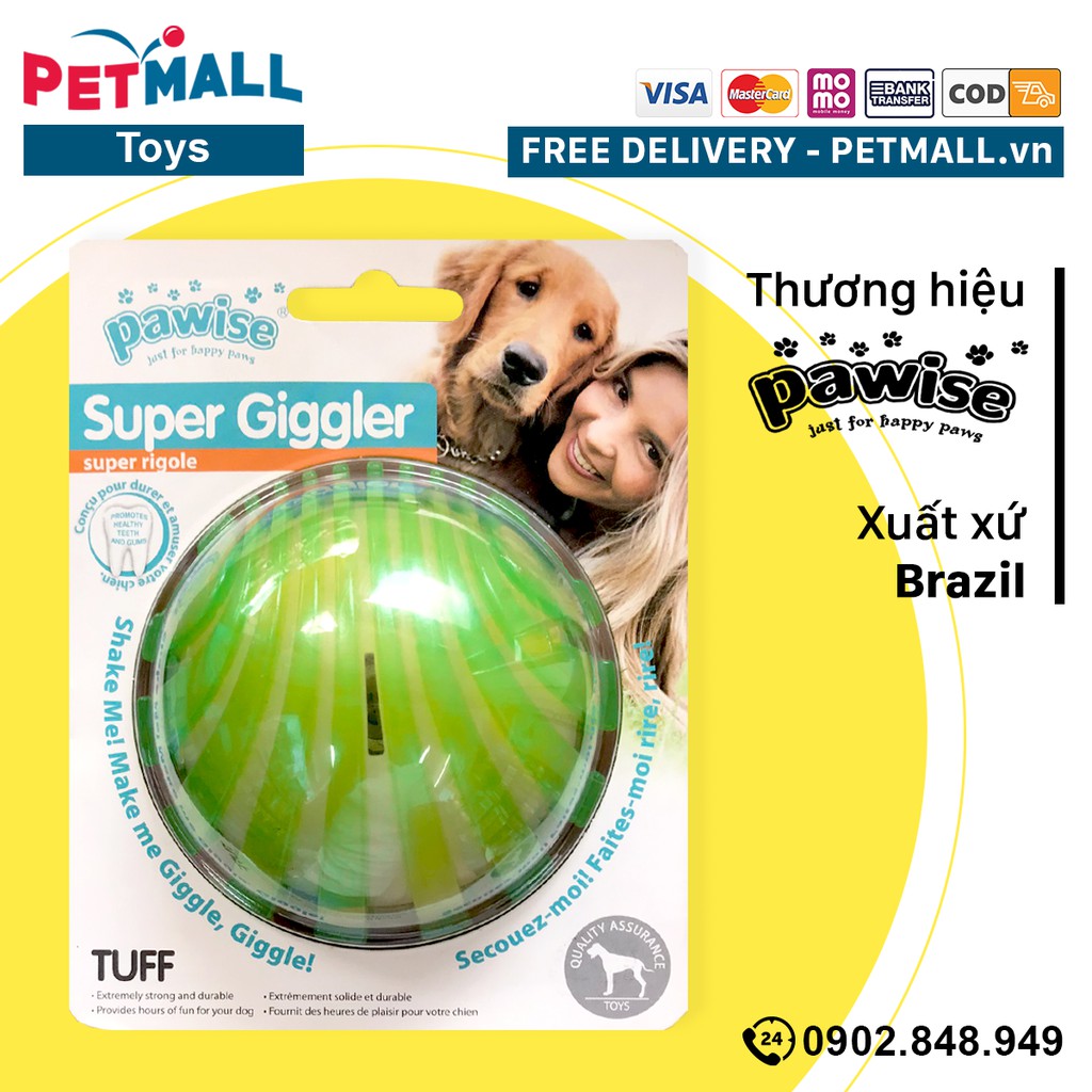 Đồ chơi banh Pawise Super Giggler - Hỗ trợ răng miệng Petmall