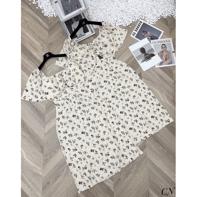 [SALE]-Váy hoa nhí be cúp ngực đan dây hở eo hót hit