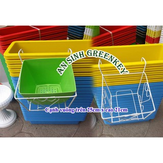 giá sắt vuông treo ban công cỡ to (móc sắt vuông treo ban công)