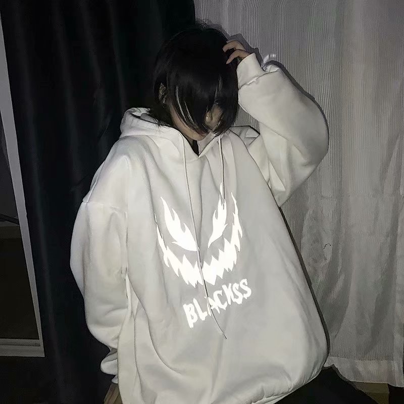 Áo khoác hoodie tay dài dáng rộng họa tiết thời trang | BigBuy360 - bigbuy360.vn