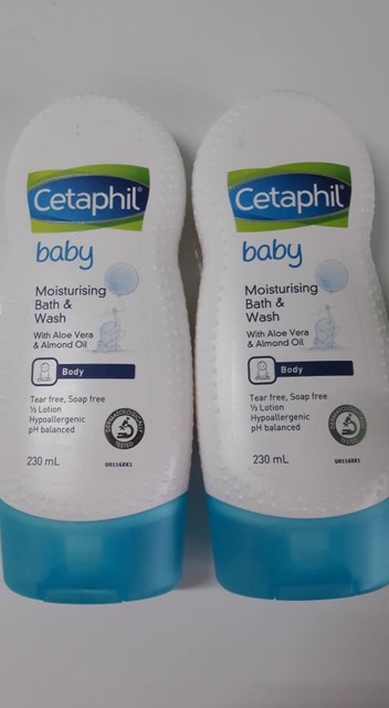 Sữa tắm gội an toàn, dịu nhẹ toàn thân cho bé Cetaphil Baby Gentle Wash And Shampoo 230ml, 400ml có vòi - Úc