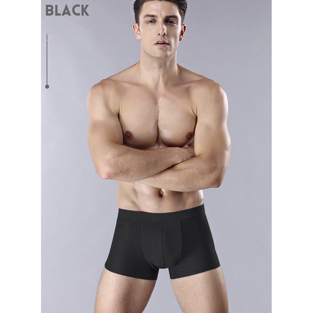 Hộp 4 Sịp Đùi Boxer Thông Hơi Cao Cấp Dành Cho Nam