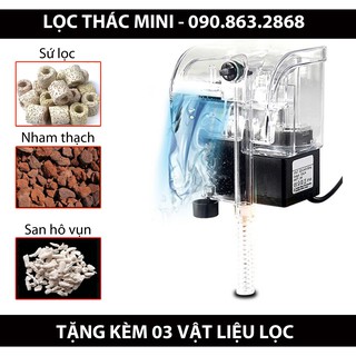 [BH 3 THÁNG] Lọc thác bể cá Filter kèm 3 vật liệu lọc (Sứ lọc, nham thạch, san hô vụn)