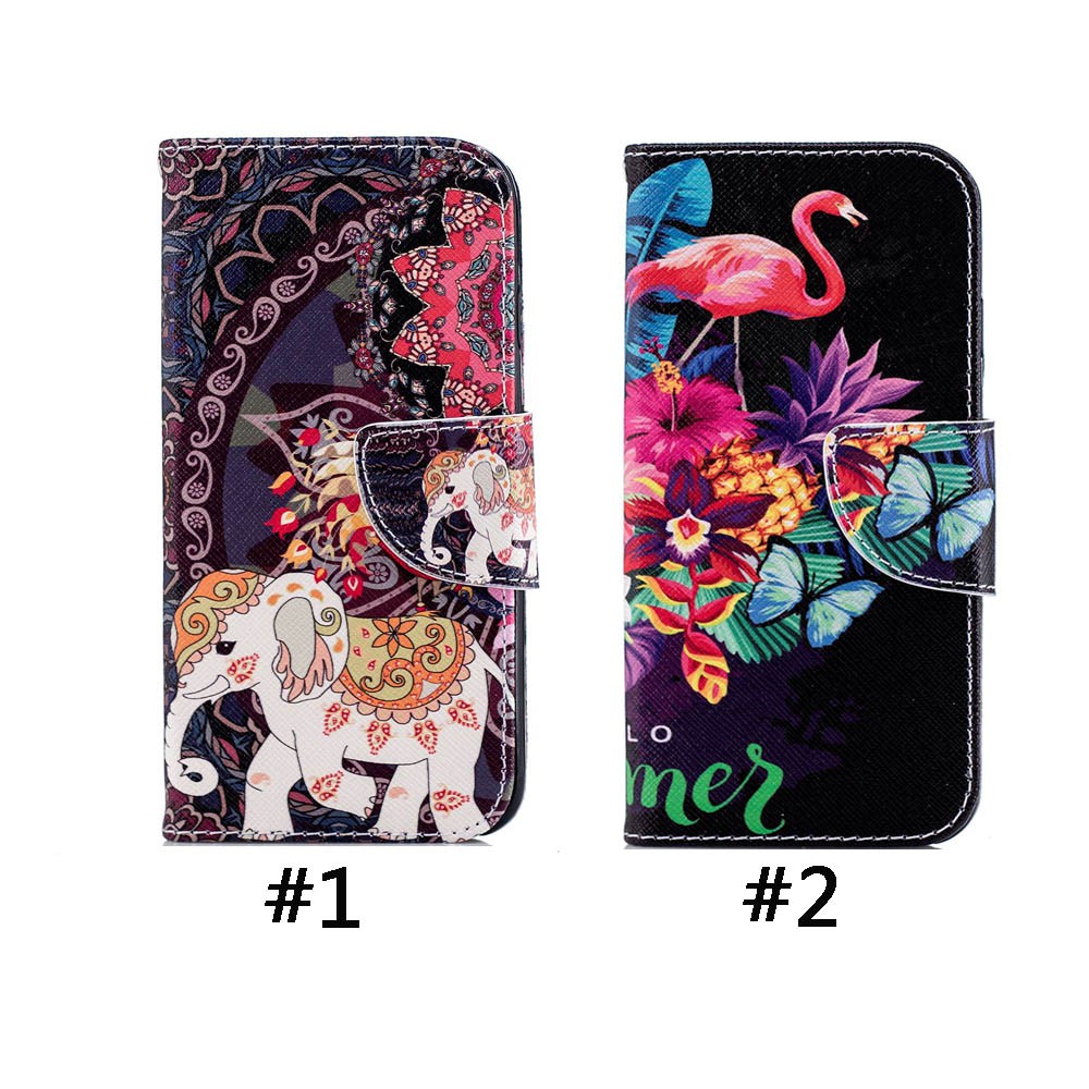 Bao da điện thoại in hình hồng hạc/voi độc đáo có ngăn đựng thẻ cho iPhone 5s 5 SE 6 6S Plus | BigBuy360 - bigbuy360.vn