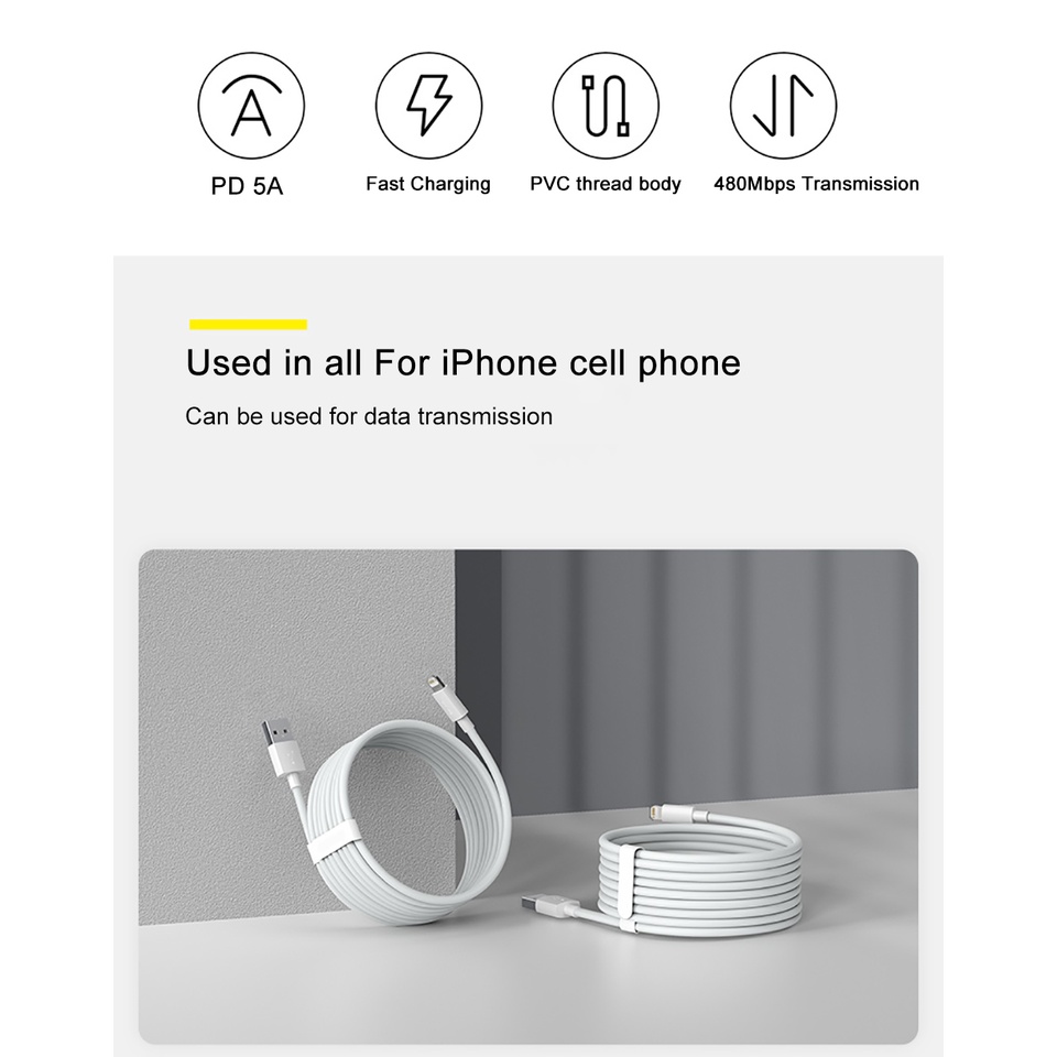 Cáp Sạc Nhanh USB C Sang PD 20W Cho iPhone 11 12 13 Pro MAX mini XR XS MAX X 7 8 Plus SE