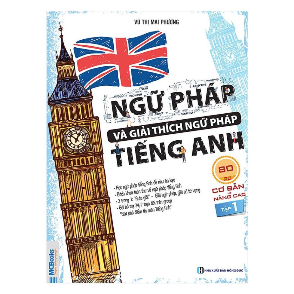 Sách - Combo Ngữ Pháp Và Giải Thích Ngữ Pháp Tiếng Anh Cơ Bản Và Nâng Cao (Tập 1+ 2)