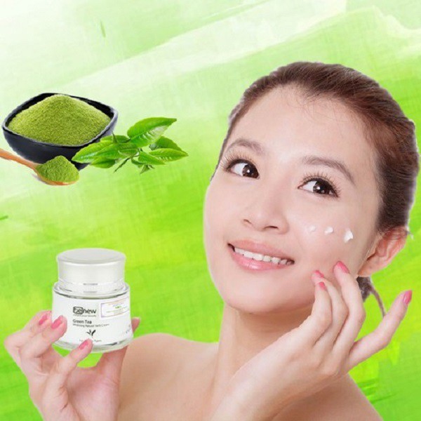 Kem dưỡng da ban đêm trà xanh BENEW GREEN TEA CREAM 60ML/Hộp dành cho da mụn, da thâm xạm- Hàng chính hãng