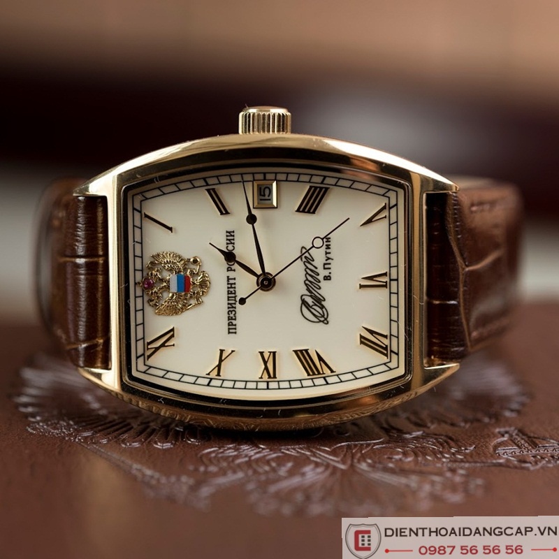 ĐỒNG HỒ nam POLJOT PRESIDENT - Tổng Thống Nga Mặt Oval số Vạch - Bảo hành 24 tháng