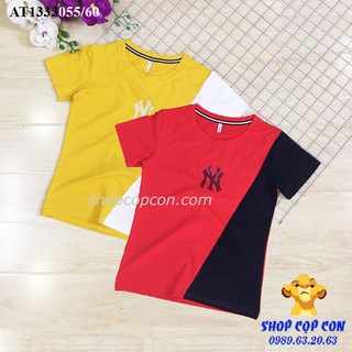 Áo thun xượt phối màu in chữ NY cho bé trai