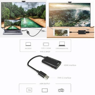 ECVN USB 3.1 Type C to 4K HDMI Conversion Adapter Cable For Android Phone Tablet