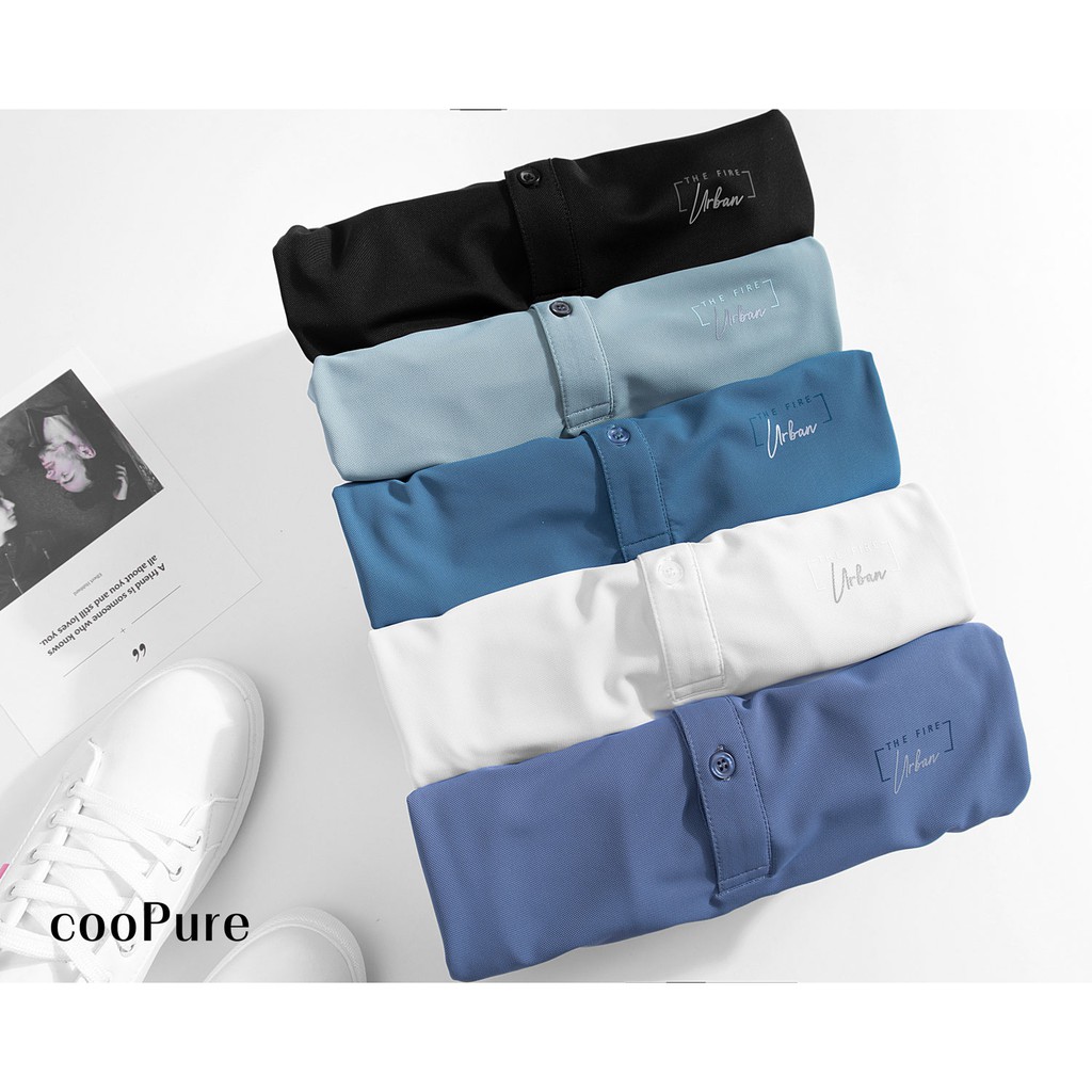 Áo thun polo nam cooPure vải Rayon màu đen thiết kế trẻ trung NO.1235 (5 màu)