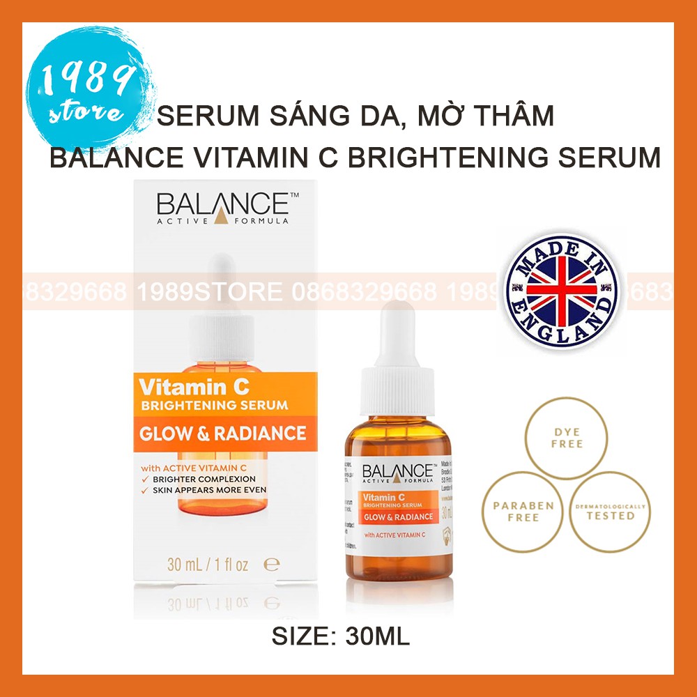 Serum Balance Vitamin C Dưỡng Da Trắng Sáng, Mờ Thâm Chai 30ML