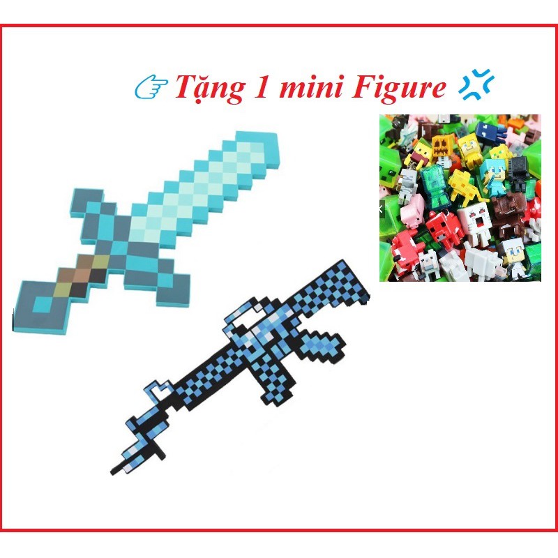 Vũ khí Kiếm cup rìu xẻng súng khiên Minecraft
