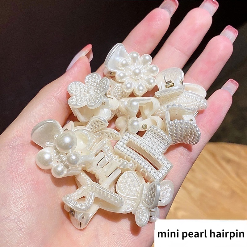Set 5 kẹp tóc mini đính ngọc trai giả thời trang cho nữ