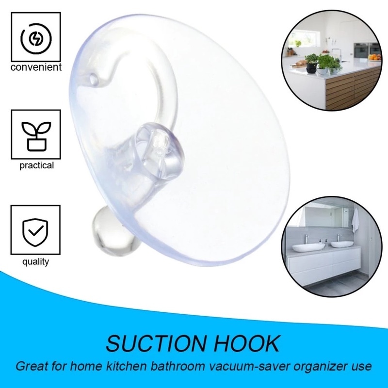 [Hot Promos] Móc Treo Đồ Dán Tường Trong Suốt Có Thể Sử Dụng Cho Nhà Bếp / Phòng Tắm / Phòng Ngủ / Tường