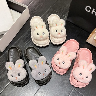 💘 Dép thỏ  💘  Dép Sandal có lỗ thoáng khí đế muffin hình thỏ dễ thương cho nữ 💘 Giày nữ đế mềm  thoáng khí 💘 thiết kế mới