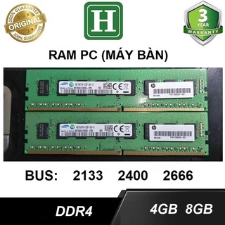 Ram PC DDR4 4Gb, 8Gb bus 2133, 2400, 2666 và một số loại khác, ram zin máy đồng bộ siêu bên và ổn định, bảo hành 3 năm