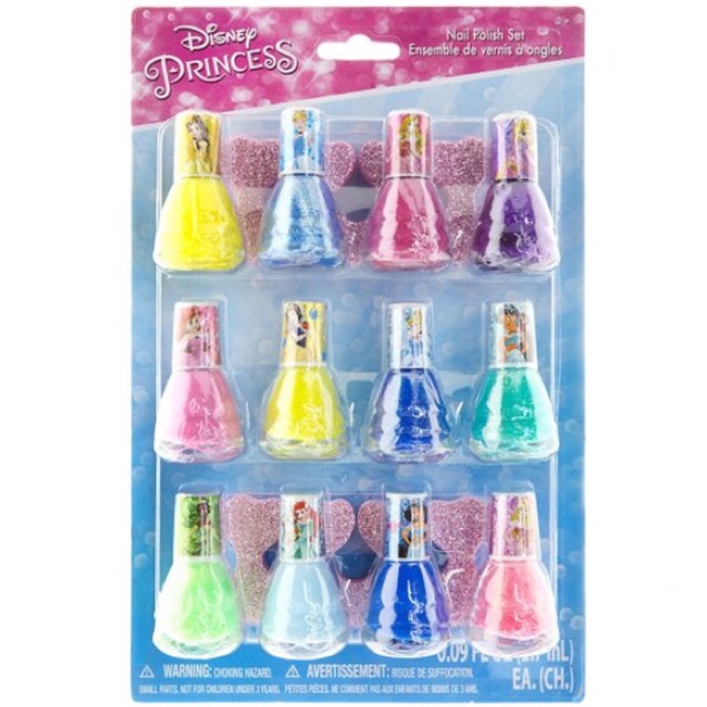 Set sơn móng tay Elsa.Pony.Princess US  kèm sticker dán móng, phụ kiện nails cho bé Disney-Townley girls