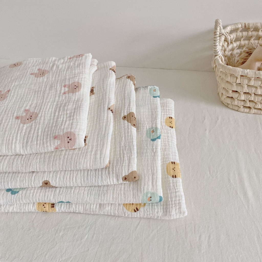Chăn Cotton Mỏng Thoáng Khí In Họa Tiết Hoạt Hình Dễ Thương Cho Bé