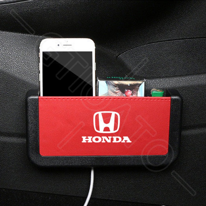 GTIOATO Hộp Đựng Điện Thoại Trên Oto Hộp Đựng Điện Thoại Trên Xe Túi Đựng Điện Thoại Trên Ô Tô Khay ĐựNg Đồ Ô Tô HộP ĐựNg Đồ TrêN Ô Tô Phụ Kiện Xe Hơi Cho Honda City BRV Civic Jazz Brio CRV Accord HRV Mobilio Odyssey Fit