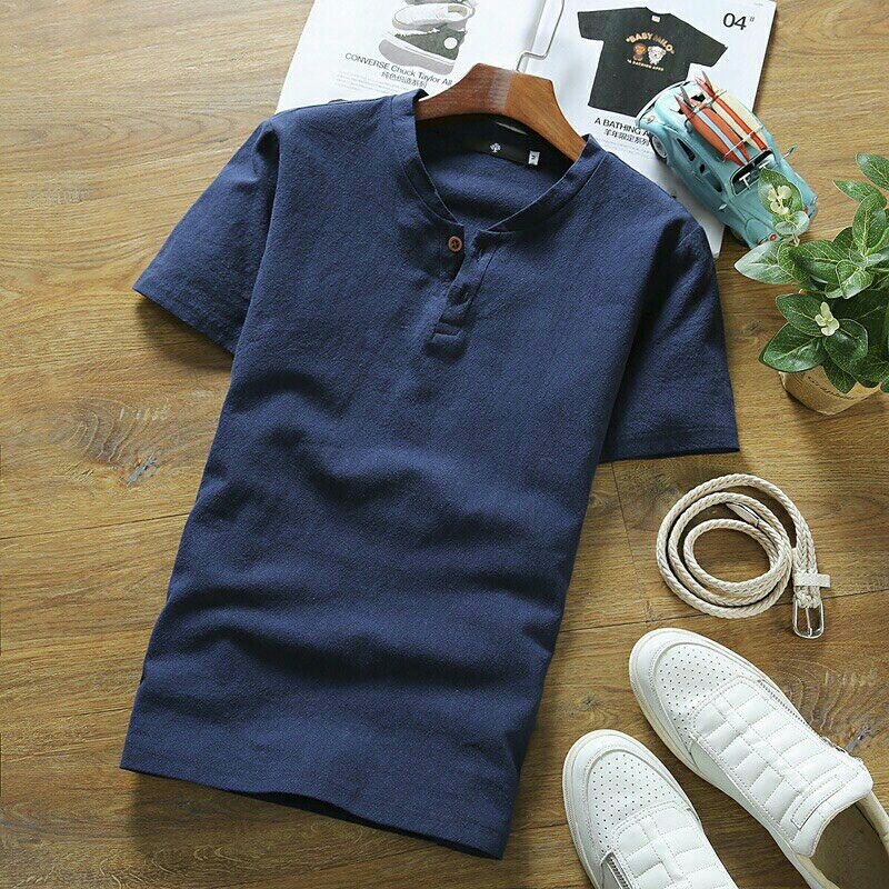 Áo Đũi Nam Chất Liệu Vải Đũi Mềm Mịn Mát Nhẹ Thoáng Thấm Hút Mồ Hôi Tốt Size 45kg đến 90kg