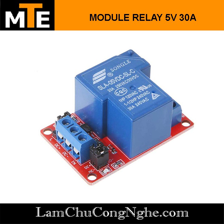 Module 1 relay 5V với opto cách ly HIGH/LOW đóng cắt Thiết bị điện 30A