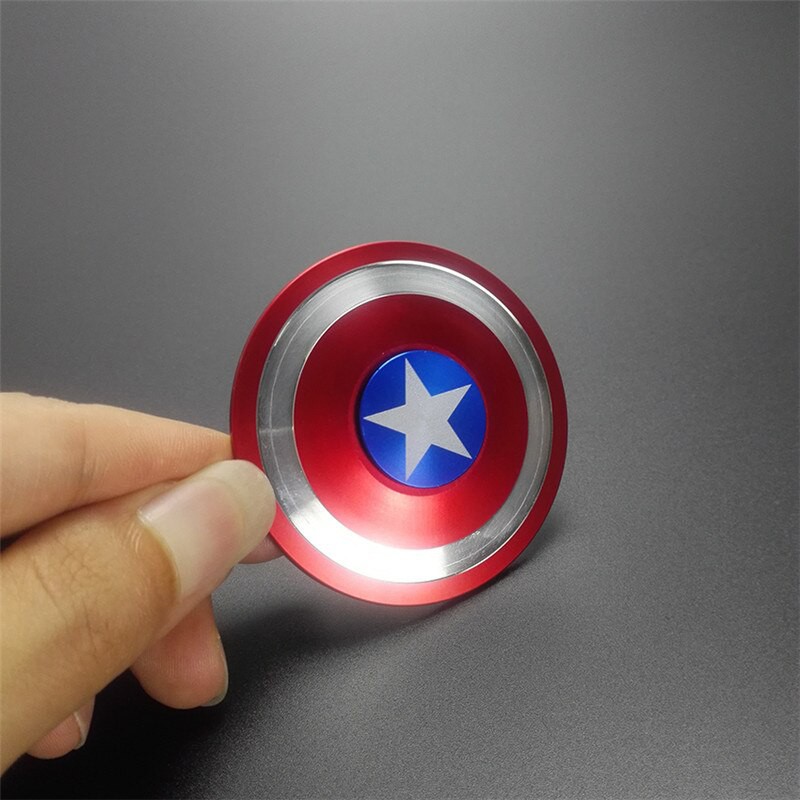 Đồ chơi Con Quay Spinner Avengers Captain bằng thép - Chiến binh Mỹ