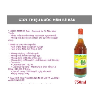 NƯỚC MẮM BÉ BẦU THƯỢNG HẠNG