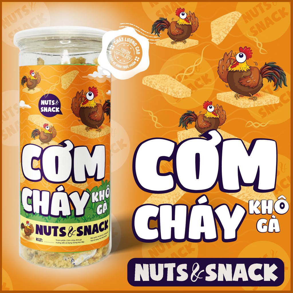 [Mã 77FMCGSALE1 giảm 10% đơn 250K] Cơm Cháy Lắc Khô Gà - Hủ [300G] - Ship Hỏa Tốc