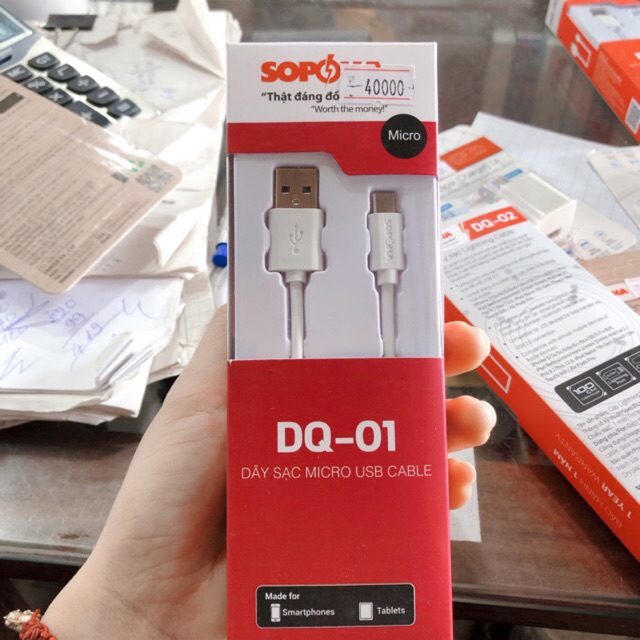 Dây sạc Micro USB Cable SOPOKA( sd điện thoại samsung,nokia...)