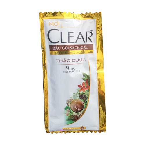 DÂY 12 GÓI DẦU GỘI CLEAR 9 THẢO DƯỢC QUÝ 6G