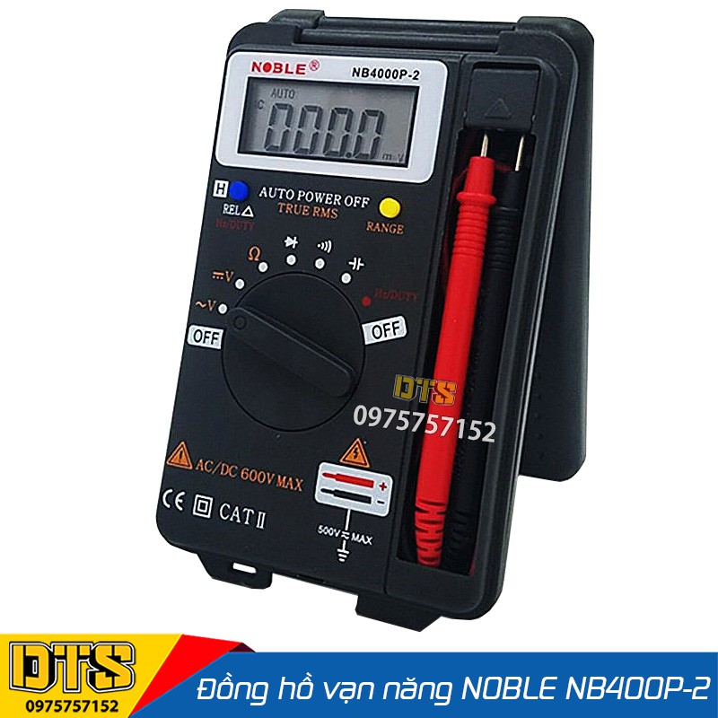 Đồng hồ đo vạn năng Noble NB 4000P-2, tự động chuyển thang đo, bỏ túi tiện dụng, điện trở, điện áp, dòng AC, DC, Tụ điện