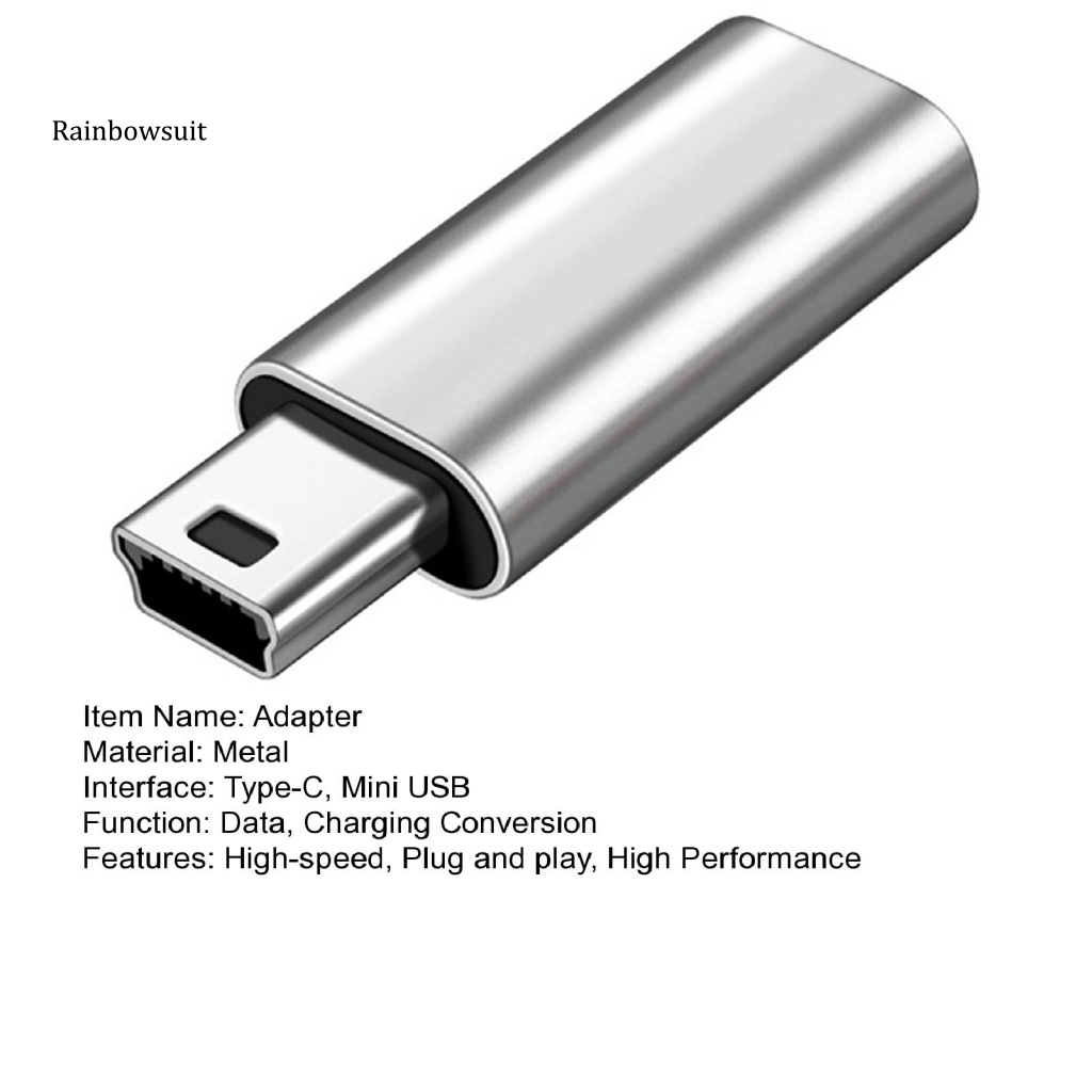 Đầu Chuyển Đổi Cáp Sạc Type-C Sang Mini USB Tiết Kiệm Không Gian