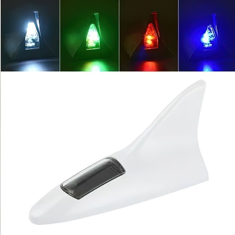 Ăng Ten Vây Cá Mập Có Đèn Led Sử Dụng Năng Lượng Mặt Trời Gắn Nóc Xe Hơi