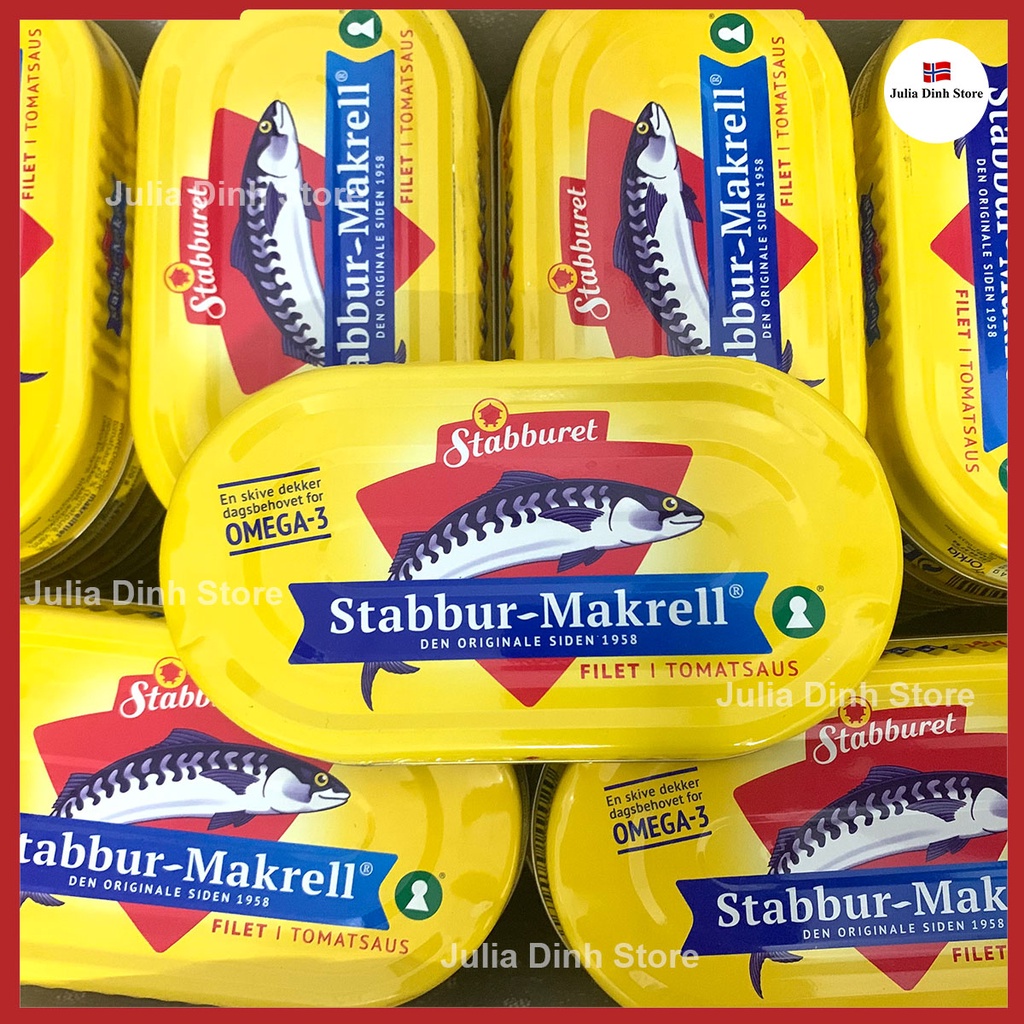 Cá thu sốt cà Omega 3 STABBUR-MAKRELL nội địa Na Uy - 170gram