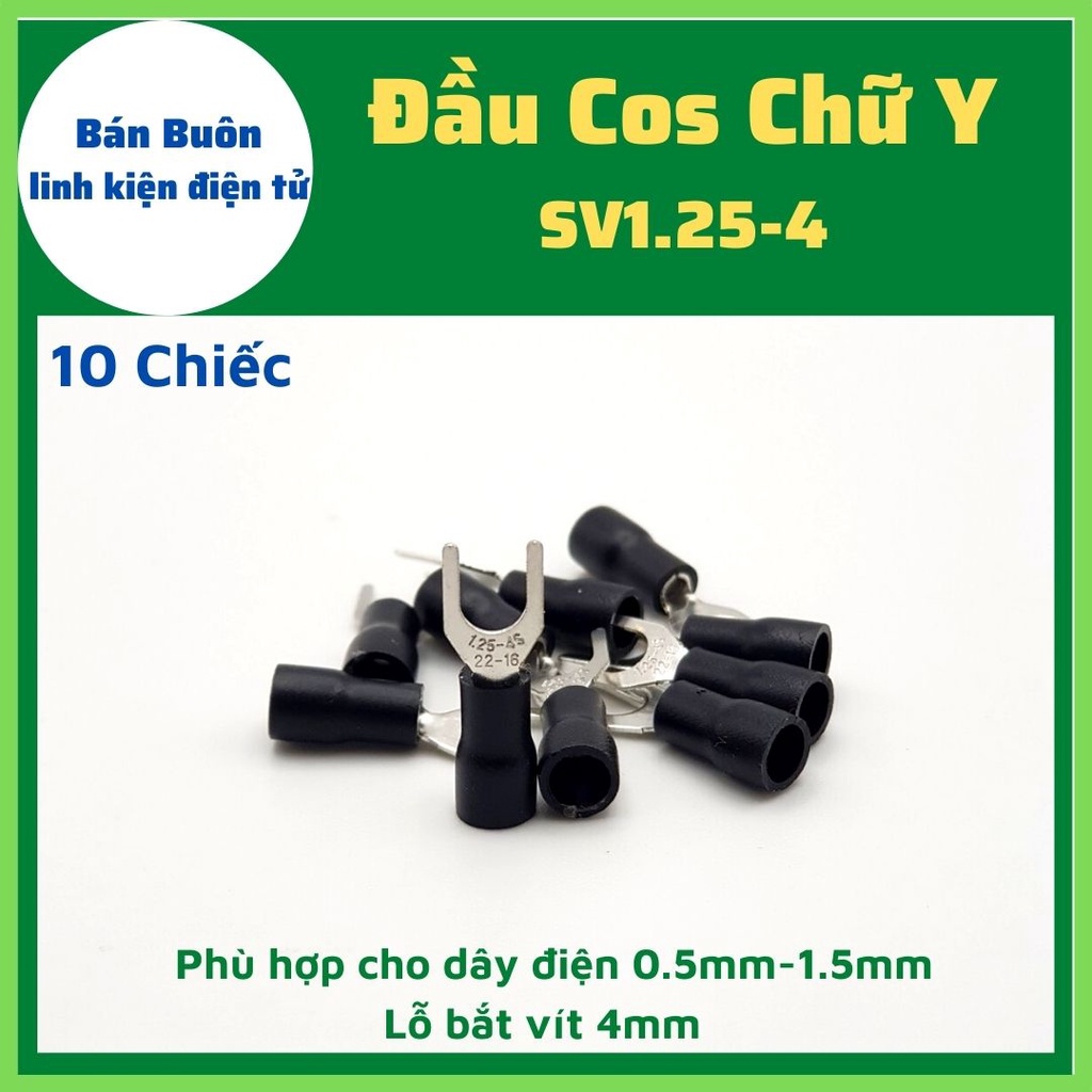 10 chiếc Đầu cos y1.25-4, đầu cos chữ y, sv1.25-4, cosy, cos (100% Cos Đồng)