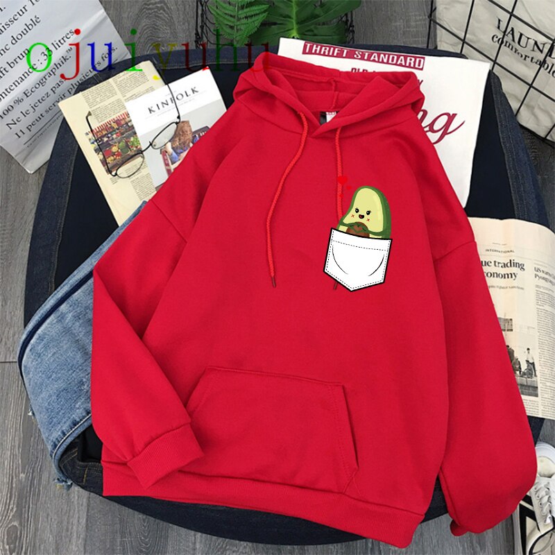 Áo Hoodie Tay Dài In Hình Quả Bơ Dễ Thương Thời Trang Mùa Đông Cho Nữ 90s | BigBuy360 - bigbuy360.vn