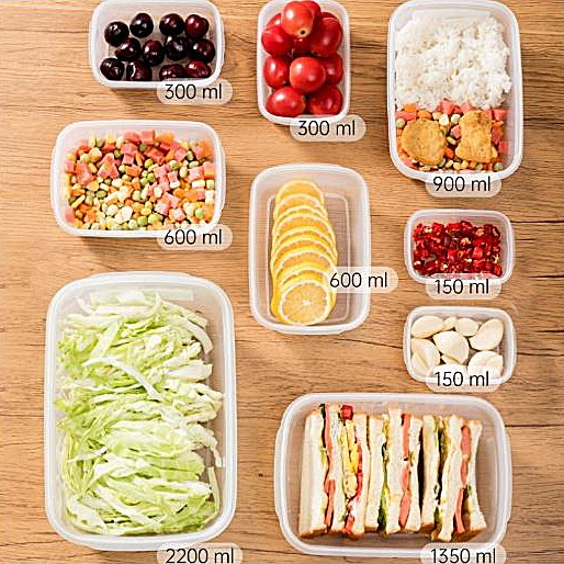 Hộp nhựa nắp dẻo màu trắng FIT IN PACK nhiều size - Nội Địa Nhật Bản