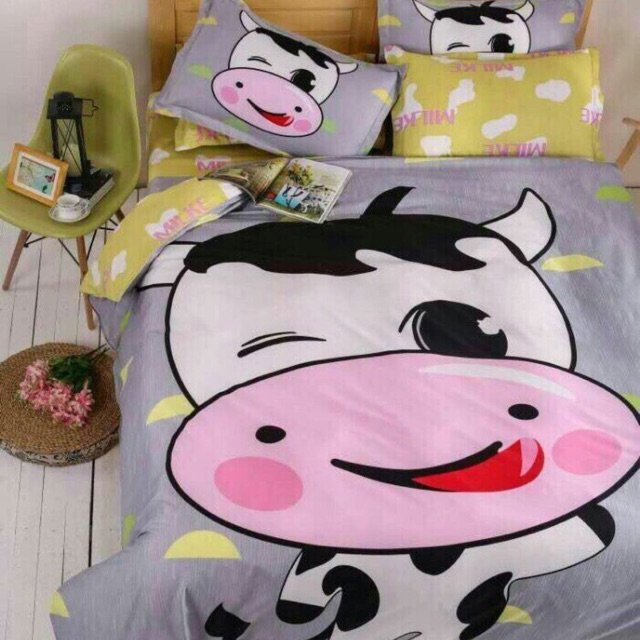 Combo sét 4 món chăn ga gối poly cotton