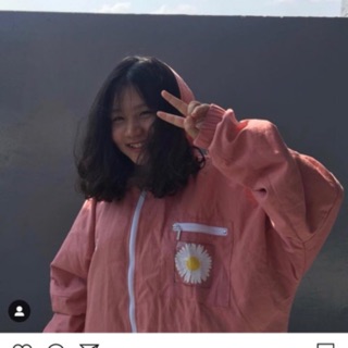 Áo Khoác Dù Nón Rời Jacket Bông Cúc 🍂