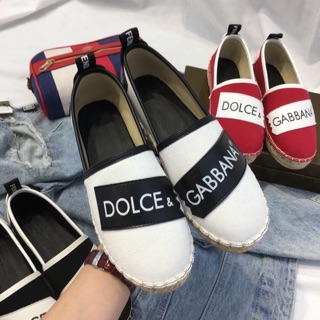 Giày slip on phối chữ cá tính - sẵn 2 màu