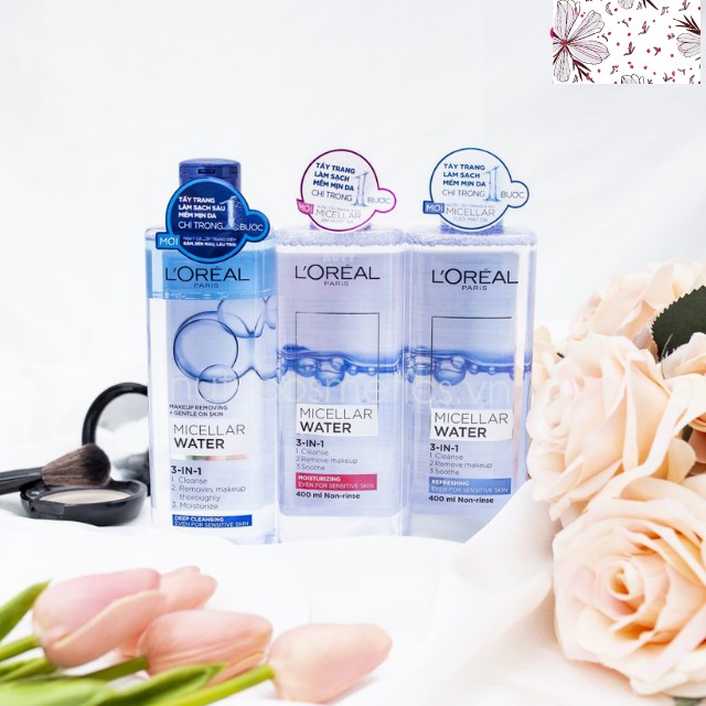 Nước Tẩy Trang L’Oreal Micellar Water 3-in-1 (400ml)