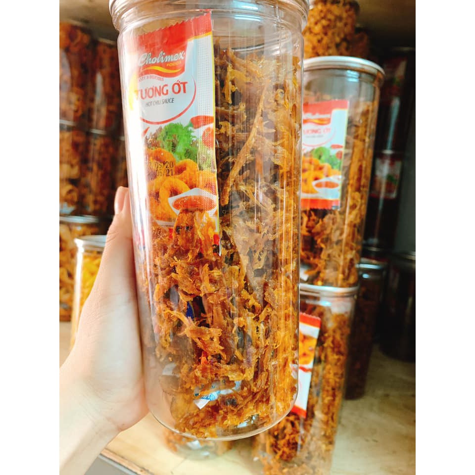 hủ PET- 250gr mực tẩm xé cay tẩm vị Nha Trang