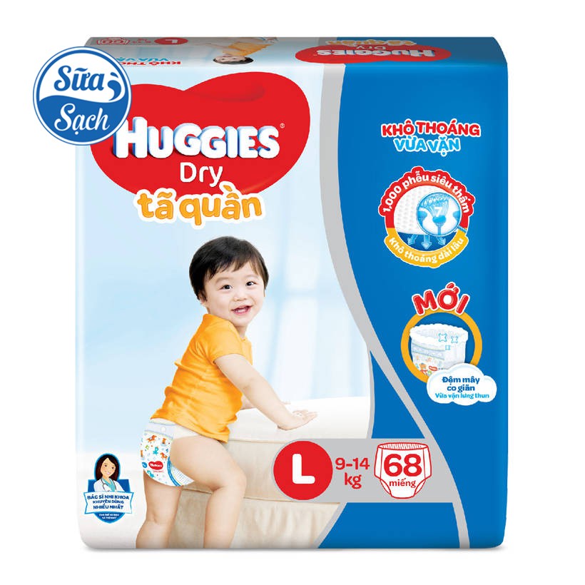 TÃ QUẦN HUGGIES M74/L68/Xl62/XXL56