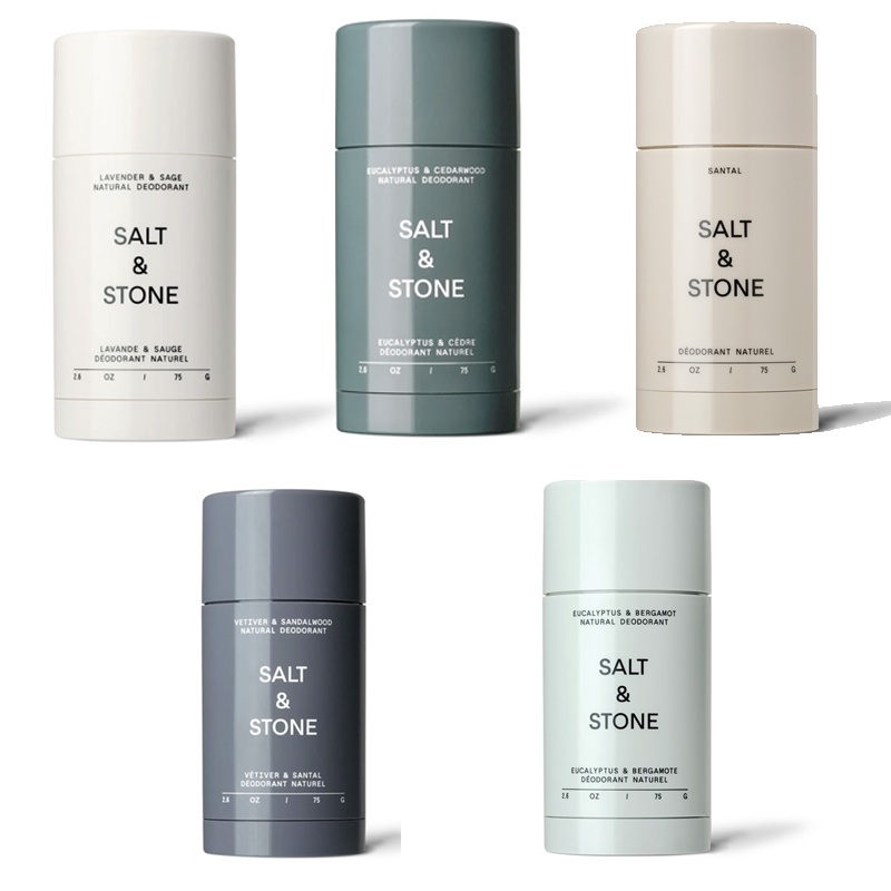 Lăn Khử Mùi Salt & Stone Natural Dedorant 75gr | FULL 5 dòng lăn khử mùi nam Salt and Stone