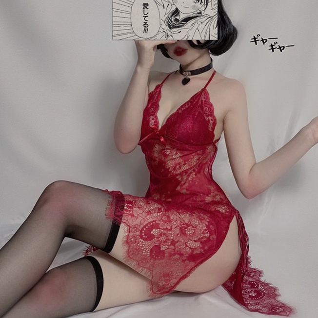Váy Ngủ Quyến Rũ Có Dây Điều Chỉnh 5313 Sexy  Kèm Quần Chíp Xinh