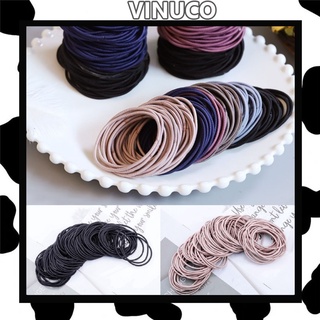 Set 100 dây buộc tóc có túi zip SC07